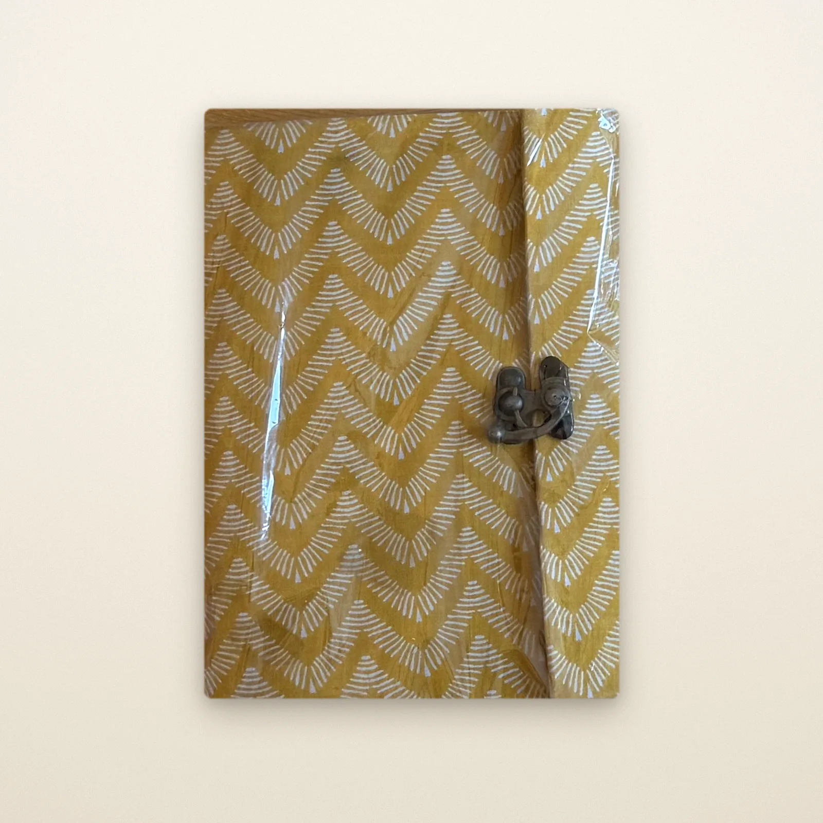 Mustard Chevron Fabric Journal